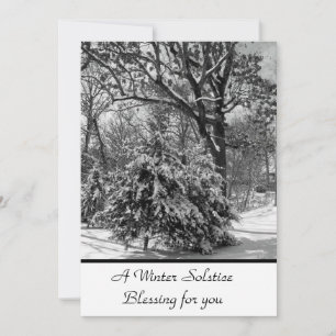 Carte plate de bénédiction du solstice d'hiver