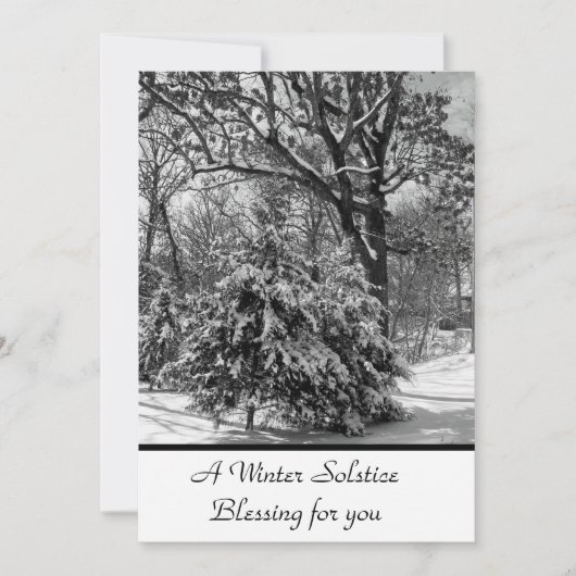 Carte plate de bénédiction du solstice d'hiver (Devant)