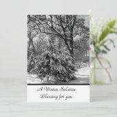 Carte plate de bénédiction du solstice d'hiver (Debout devant)