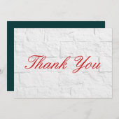 Carte plate de brique de mur grise de script rouge (Devant / Derrière)