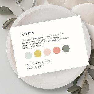 Carte plate de code vestimentaire chic pour mariag