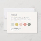Carte plate de code vestimentaire chic pour mariag (Devant)