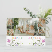 Carte plate de collage de photos de Pâques personn (Debout devant)