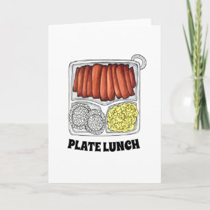 Carte Plate de cuisine hawaïenne Déjeuner Riz Macaroni S