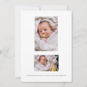 Carte plate de déclaration de naissance en collage (Dos)