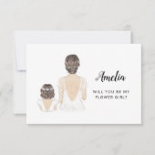 Carte plate de demande de demoiselle d'honneur pou (Devant)