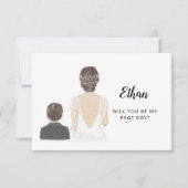 Carte plate de demande de garçon d'honneur (Devant)