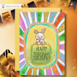 Carte plate de fête d'anniversaire pour enfants La