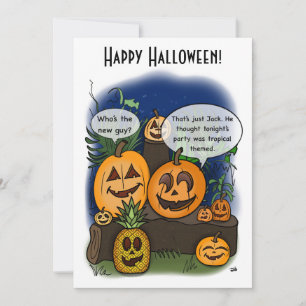 Carte plate de fêtes d'Halloween Une Nuit À Reteni