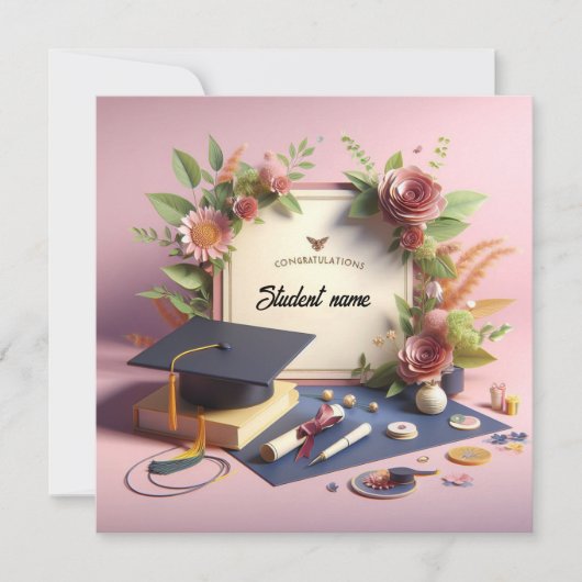 Carte plate de graduation (Devant)