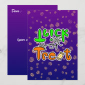 Carte plate de Halloween Trick or Treat (Devant / Derrière)