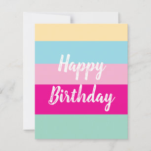 Carte plate de joyeux anniversaire à motif de rayu