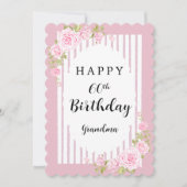 Carte plate de joyeux anniversaire grand-mère avec (Devant)