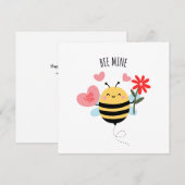 Carte plate de la Saint-Valentin Bee Mine (Devant / Derrière)