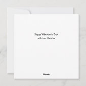 Carte plate de la Saint-Valentin Bee Mine (Dos)