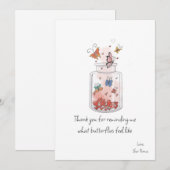 Carte plate de la Saint-Valentin pour papillons (Devant / Derrière)