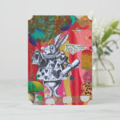 Carte plate de lapin de Saint-Valentin blanche de (Debout devant)