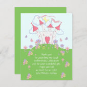 Carte plate de Merci de princesse Castle (Devant / Derrière)