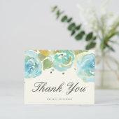 Carte plate de Merci floral somptueux (Debout devant)