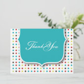 Carte plate de Merci mignon (Debout devant)