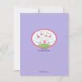 Carte plate de Merci pourpre de princesse Castle (Dos)