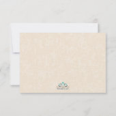 Carte plate de Merci turquoise (Dos)