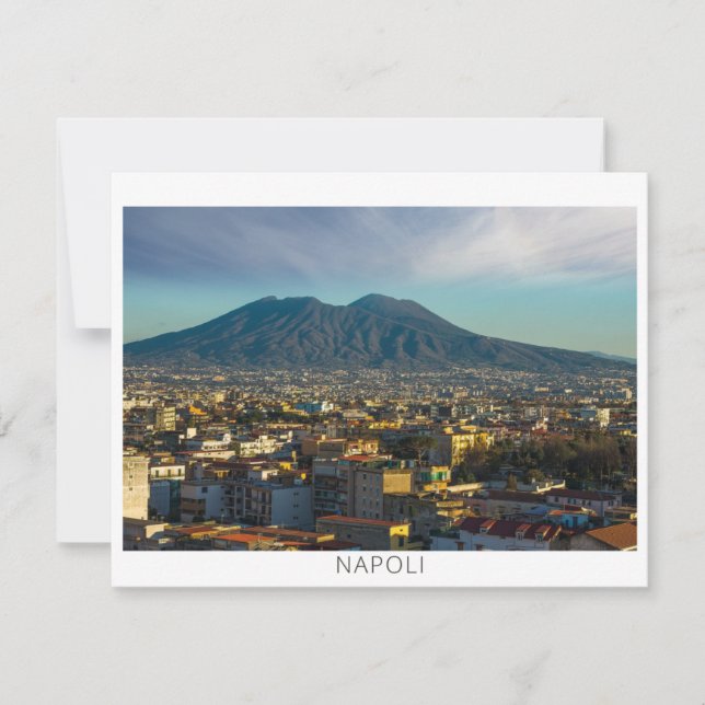 Carte plate de Naples Italie (Devant)