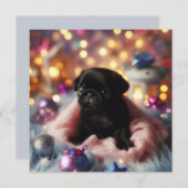 Carte plate de Noël 5,25" x 5,25" (Devant / Derrière)