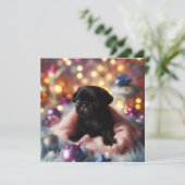 Carte plate de Noël 5,25" x 5,25" (Debout devant)