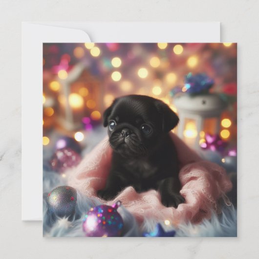 Carte plate de Noël 5,25" x 5,25" (Devant)