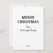 Carte plate de Noël avec l'art de la porte rouge d (Dos)