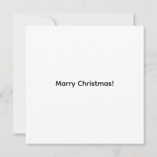 Carte plate de Noël avec un chat chaleureux (Dos)