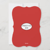 Carte plate de Noël de Dachshund Shopping Tree (Dos)