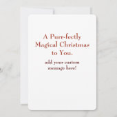 Carte plate de Noël fantaisiste avec chat et fée d (Dos)
