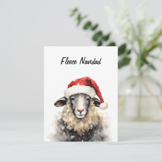 Carte plate de Noël Fleece Navidad (Debout devant)