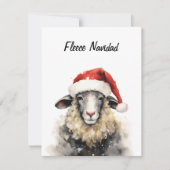 Carte plate de Noël Fleece Navidad (Devant)