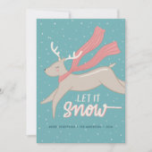 Carte plate de Noël non photographique "Renne dans (Devant)