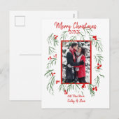 Carte plate de Noël photo (Devant / Derrière)