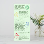 Carte plate de Noël pour fille avec mutisme sélect (Debout devant)