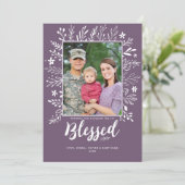 Carte plate de Noël Violet Abondant (Debout devant)