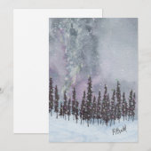 Carte plate de Noël Voie lactée (Devant / Derrière)