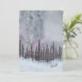 Carte plate de Noël Voie lactée (Debout devant)