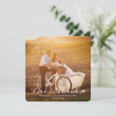 Carte plate de petit de coeur Merci doux de (Debout devant)