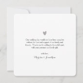 Carte plate de petit de coeur Merci doux de (Dos)