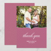 Carte plate de photo de Baby Shower avec Merci (Devant / Derrière)