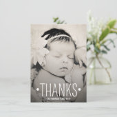 Carte plate de photo de Merci de bébé de (Debout devant)