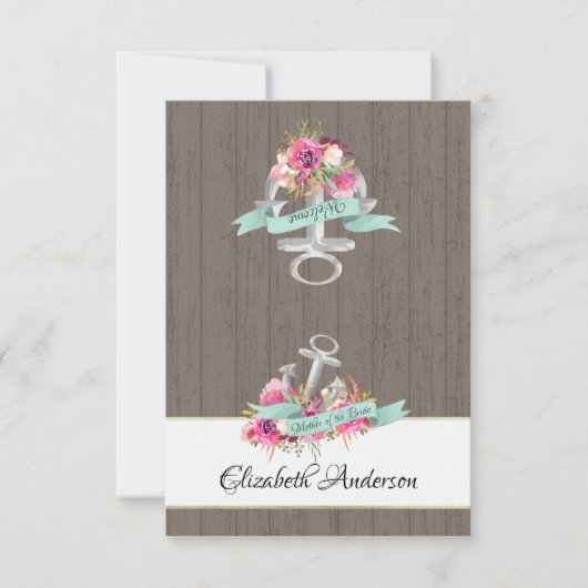 Carte plate de placement DIY Ruban et dentelle en (Devant)