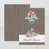 Carte plate de placement DIY Ruban et dentelle en (Devant / Derrière)