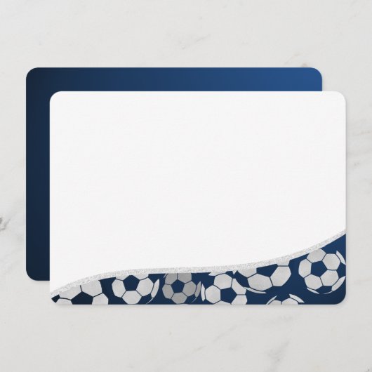 Carte plate de remerciement pour le football (Devant / Derrière)