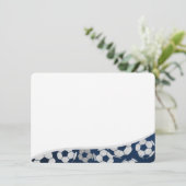 Carte plate de remerciement pour le football (Debout devant)